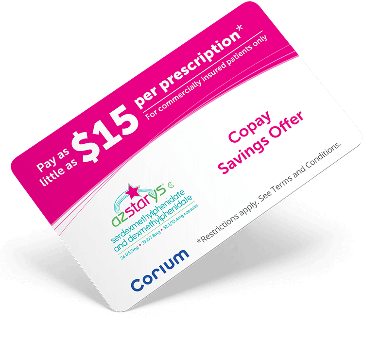 AZSTARYS™ copay savings card