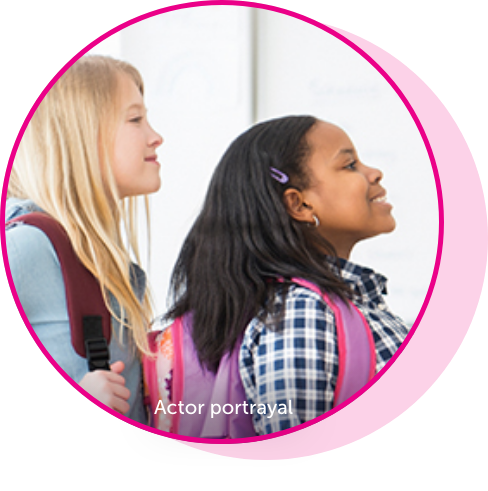 Image of girl waiting in line